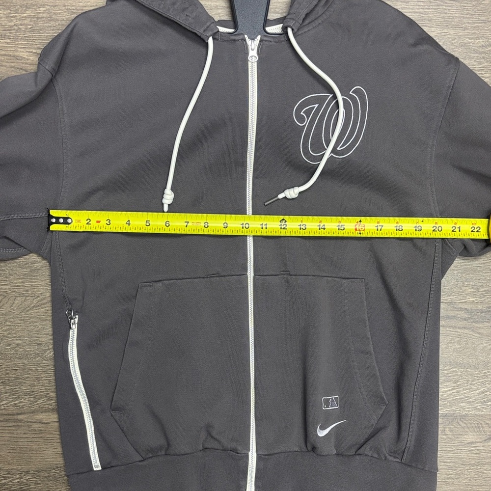 Wshngtn Nats Mn’s SzLg Nike Authntc Collctn, FullZip Hoodie in Charcoal. LikeNew - Picture 14 of 15